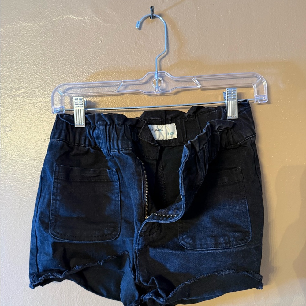 Black Denim Shorts